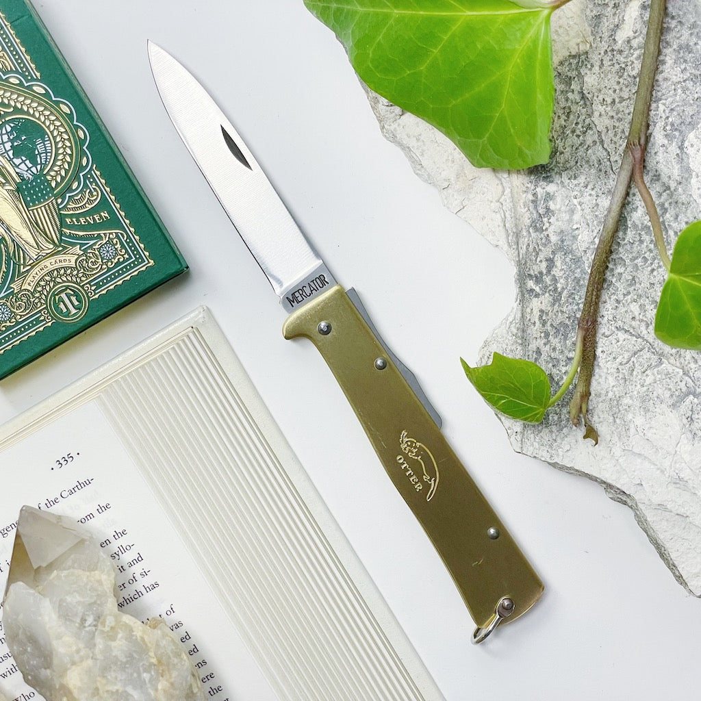 The @1924us solid brass Mercator pocket knife.